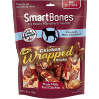 SmartBones Mini Chicken Wrapped Sticks Rawhide Free Dog Chew, 15 count-Dog-Smartbones-PetPhenom