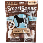 SmartBones Peanut Butter Dog Chews, Large - 6.5" Long - Dogs over 40 Lbs (3 Pack)-Dog-Smartbones-PetPhenom