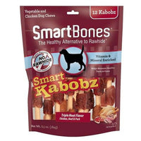 SmartBones Smart Kabobz Triple Meat Rawhide Free Dog Chew, 12 count-Dog-Smartbones-PetPhenom