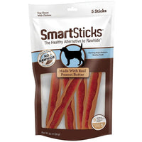 SmartBones SmartSticks Chicken and Peanut Butter Rawhide Free Dog Chew, 5 count-Dog-Smartbones-PetPhenom