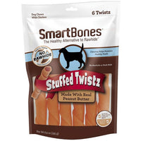 SmartBones Stuffed Twistz Chicken and Peanut Butter Rawhide Free Dog Chew, 6 count-Dog-Smartbones-PetPhenom