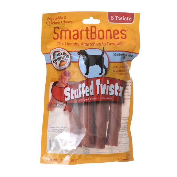 SmartBones Stuffed Twistz with Real Pork, 6 Pack - (6.9 oz)-Dog-Smartbones-PetPhenom