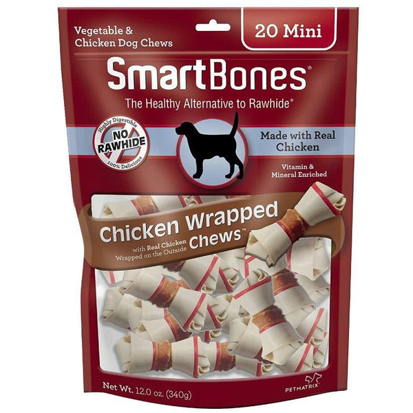 SmartBones Vegetable and Chicken Wrapped Rawhide Free Dog Bone, 20 count-Dog-Smartbones-PetPhenom