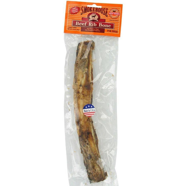 Smokehouse Beef Rib Bone Natural 12" Long Dog Treat, 1 count-Dog-Smokehouse-PetPhenom
