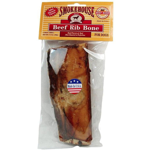 Smokehouse Beef Rib Bone Natural 6" Long Dog Treat, 1 count-Dog-Smokehouse-PetPhenom