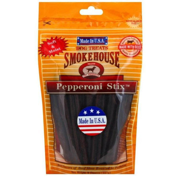 Smokehouse Pepperoni Stix Dog Treats 8", 8 oz-Dog-Smokehouse-PetPhenom