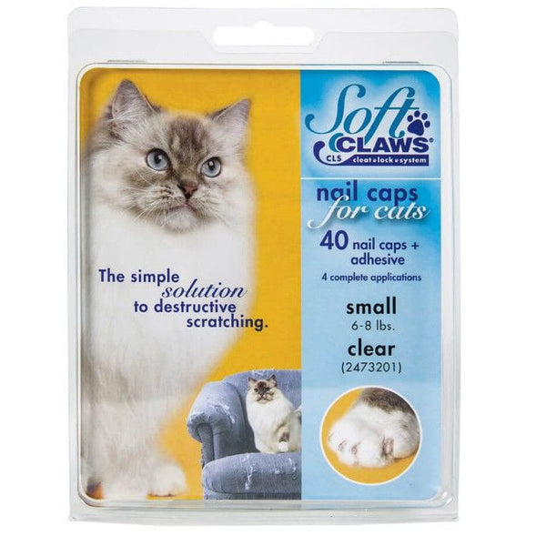Soft Claws Nail Caps for Cats Clear, Small-Cat-Soft Claws-PetPhenom