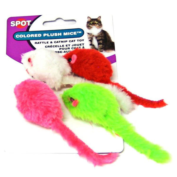 Spot Colored Plush Mice Cat Toys, 4 Pack-Cat-Spot-PetPhenom