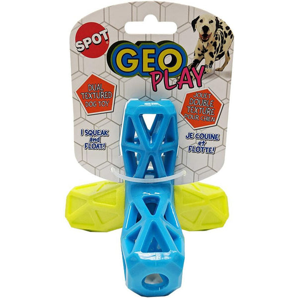 Spot Geo Play Jack Dual Texure Dog Toy Assorted, 1 count-Dog-Spot-PetPhenom