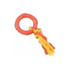 Spot Lil Spots Rubber Ring W/Rope-Dog-Ethical Pet Products-PetPhenom