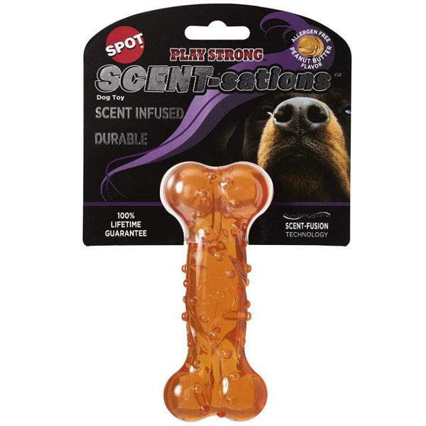 Spot Scent-Sation Peanut Butter Scented Bone, 5" - 1 count-Dog-Spot-PetPhenom