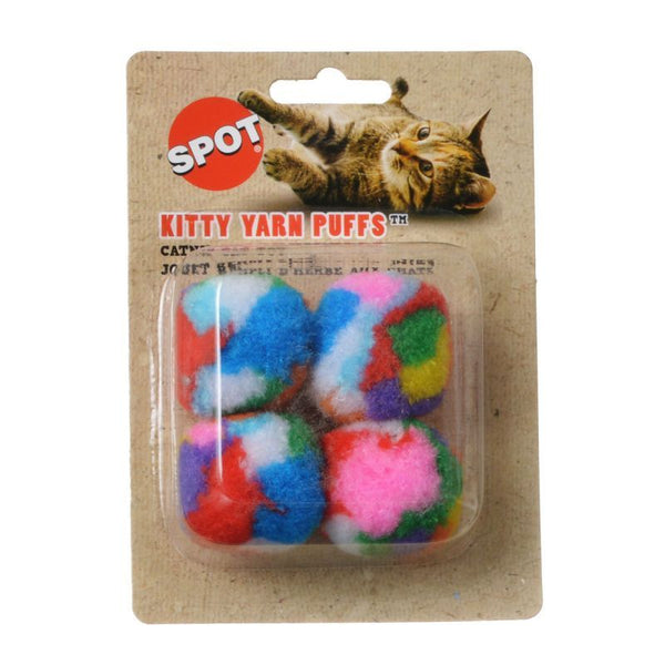 Spot Spotnips Yarn Puffballs Cat Toys, 4 Pack-Cat-Spot-PetPhenom