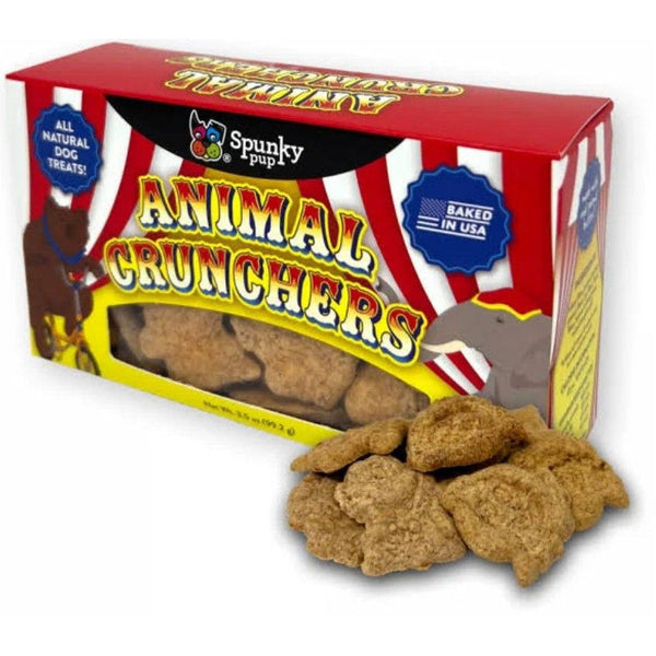 Spunky Pup Animal Crunchers All Natural Dog Biscuit Treat Peanut Butter Flavor, 3.5 oz-Dog-Spunky Pup-PetPhenom