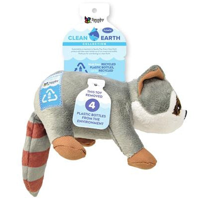 Spunky Pup Clean Earth Plush Raccoon by Spunky Pup -Small-Dog-Spunky Pup-PetPhenom