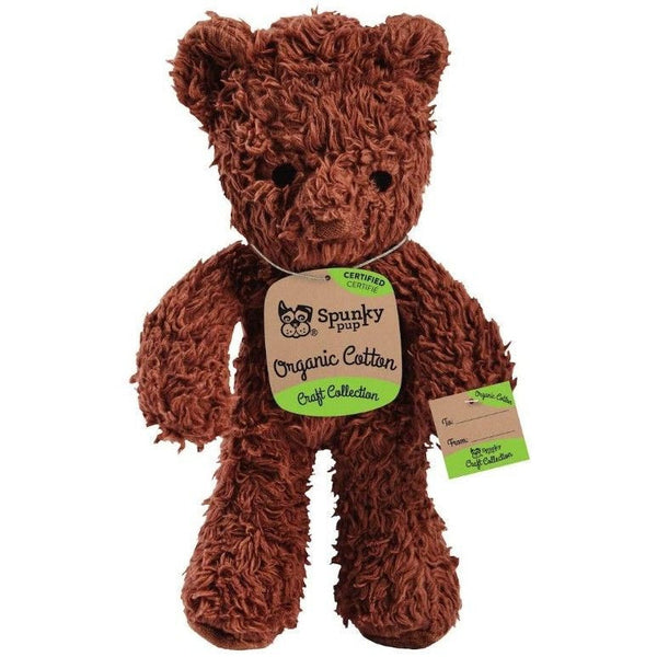 Spunky Pup Organic Cotton Bear Dog Toy Assorted Colors, Large - 1 count-Dog-Spunky Pup-PetPhenom
