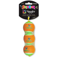 Spunky Pup Squeak Tennis Balls Dog Toy, Medium - 3 count-Dog-Spunky Pup-PetPhenom