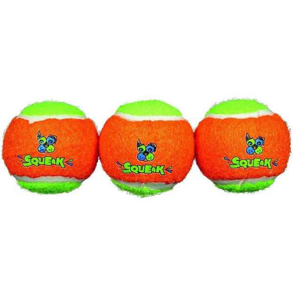 Spunky Pup Squeak Tennis Balls Dog Toy, Small - 3 count-Dog-Spunky Pup-PetPhenom