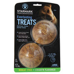 Starmark Everlasting Treat Veggie Chicken 2 pack Large Brown 3.5" x 3.5" x 1.5"-Dog-Starmark-PetPhenom