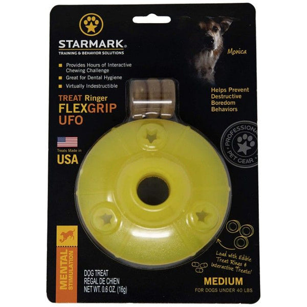 Starmark Flexgrip Ringer UFO Treat Toy Medium, 1 count-Dog-Starmark-PetPhenom