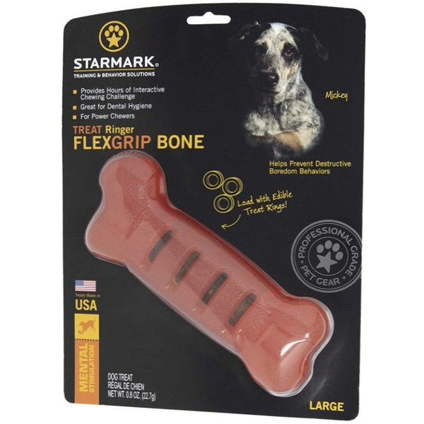 Starmark Flexigrip Ringer Bone Large, 1 count-Dog-Starmark-PetPhenom