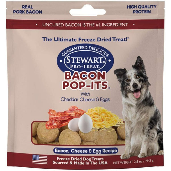 Stewart Bacon Pop-Its Bacon, Cheese, Egg Recipe Freeze Dried Dog Treat, 2.8 oz-Dog-Stewart-PetPhenom