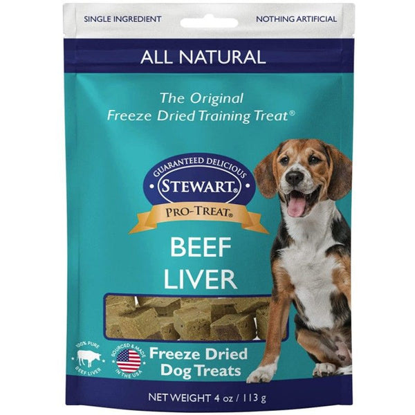 Stewart Freeze Dried Beef Liver Treats Resealable Pouch, 4 oz-Dog-Stewart-PetPhenom