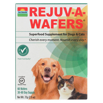 Sun Chlorella Rejuv-A-Wafers Superfood Supplement for Dogs and Cats - 60 Wafers-Dog-Sun Chlorella-PetPhenom