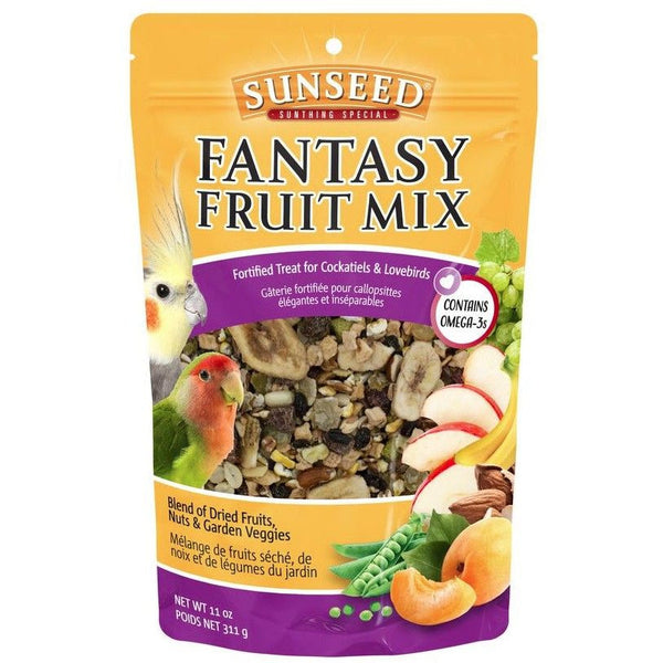 Sunseed Fantasy Fruit Mix Fortified Treat for Cockatiels and Lovebirds, 11 oz-Bird-Sunseed-PetPhenom