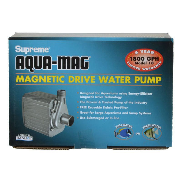 Supreme Aqua-Mag Magnetic Drive Water Pump, Aqua-Mag 18 Pump (1,800 GPH)-Fish-Supreme-PetPhenom