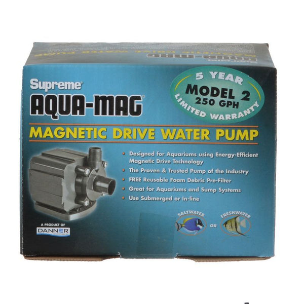 Supreme Aqua-Mag Magnetic Drive Water Pump, Aqua-Mag 2 Pump (250 GPH)-Fish-Supreme-PetPhenom