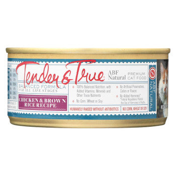 Tender & True Cat Food Chicken And Brown Rice - Case of 24 - 5.5 OZ-Cat-Tender And True-PetPhenom