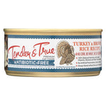 Tender & True Cat Food Turkey And Brown Rice - Case of 24 - 5.5 OZ-Cat-Tender And True-PetPhenom