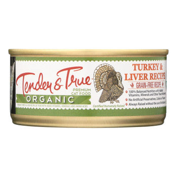 Tender & True Cat Food, Turkey And Liver - Case of 24 - 5.5 OZ-Cat-Tender And True-PetPhenom