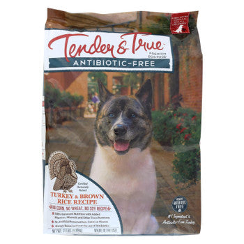 Tender & True Dog Food, Turkey And Brown Rice - Case of 1 - 11 LB-Dog-Tender And True-PetPhenom