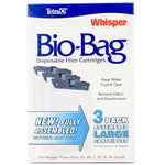 Tetra Bio-Bag Disposable Filter Cartridges, Large - For Whisper 20i, 40i, C, 20, 30, 40 & 60 Power Filters (3 Pack)-Fish-Tetra-PetPhenom