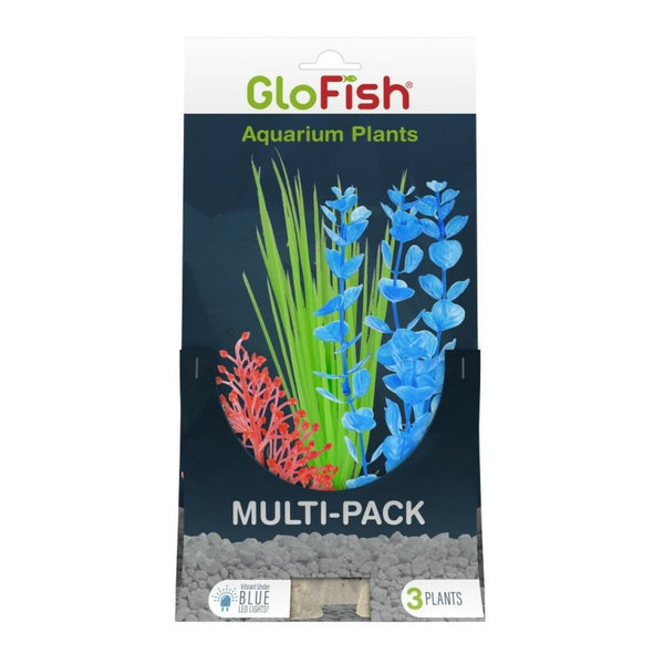 Tetra GloFish Aquarium Plant Multi-Pack Orange, Green, and Blue, 3 count-Fish-Tetra-PetPhenom