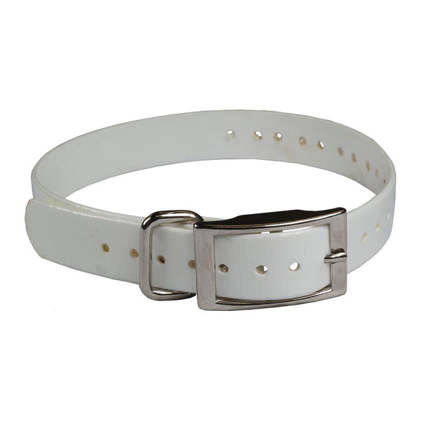 The Buzzard's Roost Collar Strap 1" White 1" x 24"-Dog-The Buzzard's Roost-PetPhenom