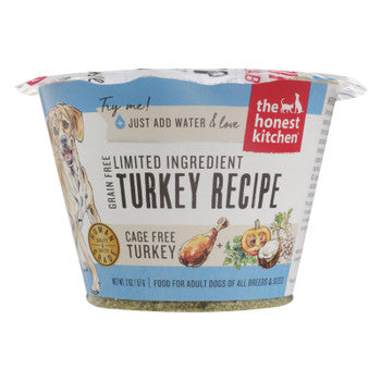 The Honest Kitchen - Dog Fd Lmtd Ingr Turky Ss - Case of 12 - 2 OZ-Dog-The Honest Kitchen-PetPhenom