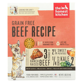 The Honest Kitchen - Dog Food - Grain-Free Beef Recipe - Case of 6 - 2 lb.-Dog-The Honest Kitchen-PetPhenom