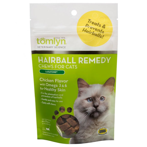 Tomlyn Hairball Remedy Chews for Cats, 60 Count-Cat-Tomlyn-PetPhenom
