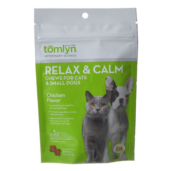 Tomlyn Relax & Calm Chews, Small Dog/Cat - 30 Pack-Dog-Tomlyn-PetPhenom
