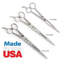 Top Performance Stainless Steel Fine Point Shrs -7.5" Straight-Dog-Top Performance-PetPhenom