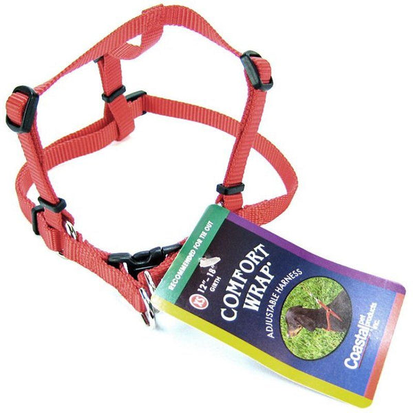 Tuff Collar Comfort Wrap Nylon Adjustable Harness - Red, X-Small (Girth Size 12"-18")-Dog-Tuff Collar-PetPhenom