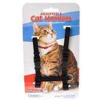 Tuff Collar Nylon Adjustable Cat Harness - Black, Girth Size 10"-18"-Cat-Tuff Collar-PetPhenom