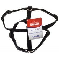 Tuff Collar Nylon Adjustable Harness - Black, Small (Girth Size 14"-24")-Dog-Tuff Collar-PetPhenom