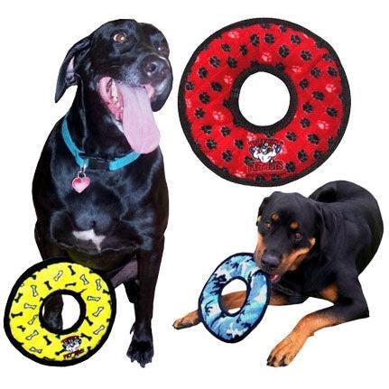 Tuffy® Tuffy's Ultimate Ring Toy -Yellow / Bone print-Dog-VIP Products-PetPhenom