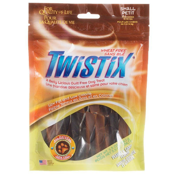 Twistix Wheat Free Dog Treats - Peanut Butter & Carob Flavor, Small - For Dogs 10-30 lbs - (5.5 oz)-Dog-Twistix-PetPhenom