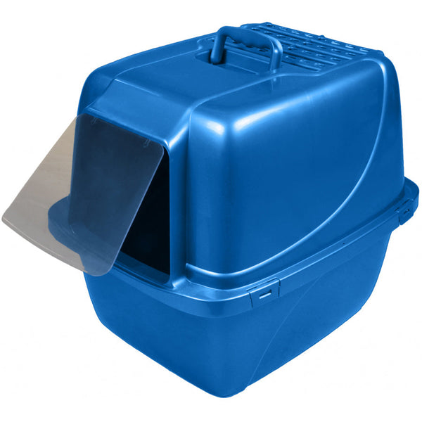 Van Ness Enclosed Cat Litter Pan with Zeolite Air Filter, X-Large Blue-Cat-Van Ness-PetPhenom