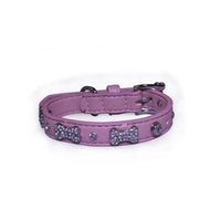 Vanderpump Pets Vanderpump Diamond / Bone Collars & Leads - XS 12 in Collar - Black-Dog-Vanderpump Pets-PetPhenom