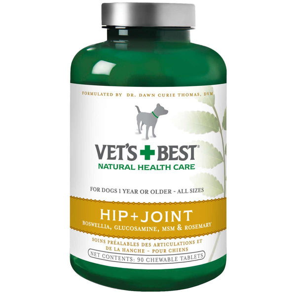 Vet's Best Dog Hip and Joint Supplement 90 Tablets Green 3" x 3" x 5.75"-Dog-Vet's Best-PetPhenom